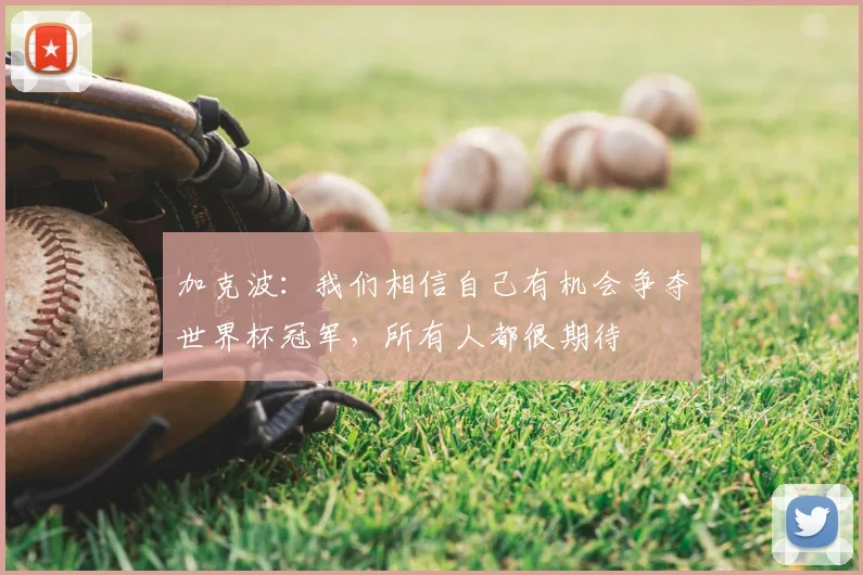 加克波:我们相信自己有机会争夺世界杯冠军,所有人都很期待